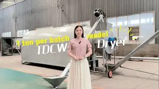 TDCW Rotary drum electric heating dryer with capacity of 1 ton per batch