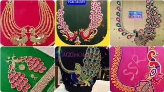 New Latest Peacock Aari Blouse Designs 2024 || Beautiful Aari Work Blouse || RK lifestyle fashions