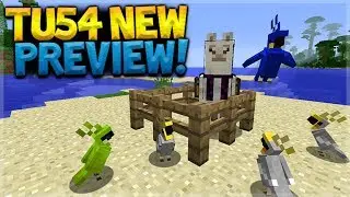 Minecraft Console Edition - NEW LLAMAS & PARROTS MOBS! (TU54 PREVIEW)