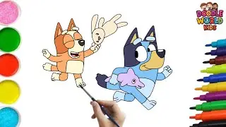 How to Draw Bluey and Bingo ruining How to Draw Bluey (Step by Step) Bandit from Bluey #draw #bluey
