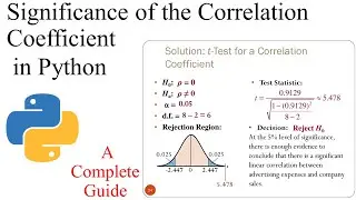 ||Testing|| the ||Significance ||of the ||Correlation Coefficient|| in ||Python||