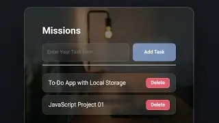 I Built a JavaScript To-Do App with CRUD + LocalStorage (Live Project)