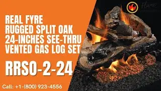 Real Fyre Rugged Split Oak 24-inches See-Thru Vented Gas Log Set RRSO-2-24
