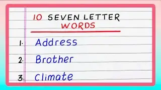 10 Seven Letter Words | Seven Letter Words in English | Updated Video