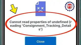 Cannot read properties of undefined reading Consignment Tracking Details problem fix