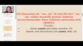 Fiilimsiler / İsim Fiil