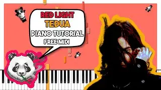 TEDUA - RED LIGHT - FREE MIDI Piano Tutorial