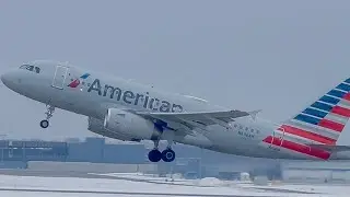 American A319-200 TAKEOFF from GRR 