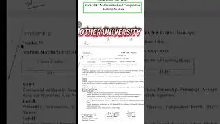 #MCTA syllabus Mathmatical and computational thinking anlaysis #skmu #ranchiuniversity #VBU #BBMKU