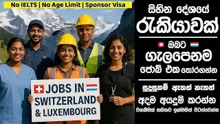 කොහොමද යන්නෙ Jobs in Switzerland | Luxembourg non EU citizens Applying from Sri Lanka සියල්ල දැනගන්න