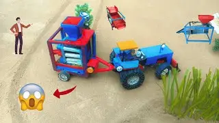 diy tractor wheat cleaning machine mini science project | mini tractor || @mini-lok1