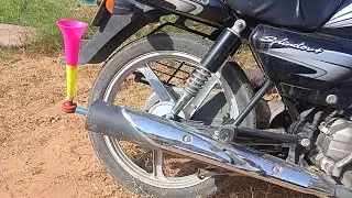 Bike silencer sound experiment - super big sound  - experiment any normal bike