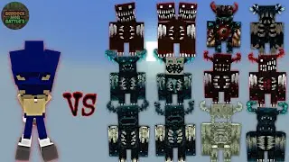 Sonic.exe (Kd Productions) vs Warden Plus (Warden Plus) | Minecraft Bedrock | Mob Battle