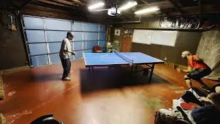 Fake-topspin snake push