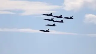 The Blue Angels take flight over Las Vegas Strip