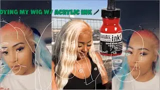 HOW-To-DYE SYNTHETIC WIG w/ ACRYLIC INK!!