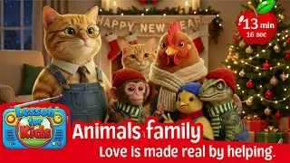 Mama Cat, Monkey, Duck & Dinosaur Song | Happy New Year 2026 🎉