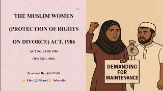 The Muslim Women Protection of Rights on Divorce Act, 1986 #indianlaw #muslimlaw #judiciary #law