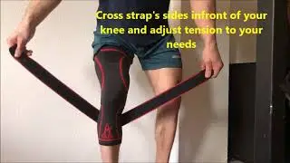 HOW To Wear Knee Brace Compression Sleeve with Strap by Athledict - Quick Guide