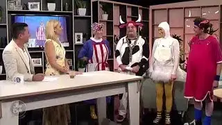 The cast of Tim Bray&rsquo;s Production of Mrs Wishy Washy joins us