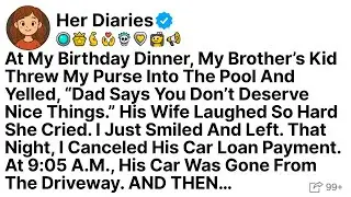 At My Birthday Dinner, My Brother’s Kid Threw My Purse Into The Pool And Yelled, “Dad Says You Don’t