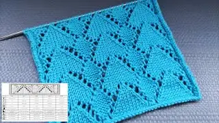 Lace Diamond Stitch Pattern | Ajour-Rautenmuster stricken | Punto Rombi | Punto Rombo calado