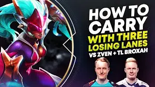 CARRYING 3 LOSING LANES (VS RANK 1 C9 ZVEN) | League of Legends