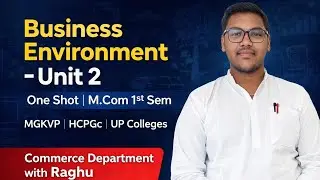 BUSINESS ENVIRONMENT | UNIT -2 | M.COM 1ST SEM | IMPORTANT SET | MGKVP, HCPGC, UP COLLEGE ETC | CDR 