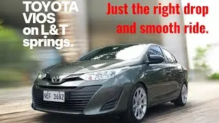 Toyota Vios now rolling smoothly on L&T springs from Autoboys. 