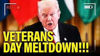 Trump has DISASTER Veterans Day and LOSES IT in PUBLIC