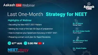Last One Month Strategy For NEET 2021 | Last 30 Days Plan for NEET | NEETology | Aakash