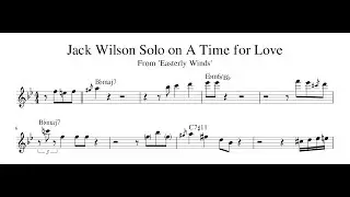 Jack Wilson Solo on A Time for Love (Sheet Music in Description)