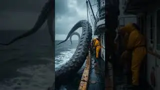 Huge Kraken Tentacle #KrakenAttack #MythicalCreature #OceanLegends #FishingBattles #StormyFishing
