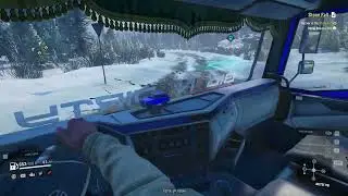 SnowRunner - Cockpit View Gameplay (PC 4K). Snowrunner PC Gameplay. Stone 🪨 Fall Challenge Gameplay.