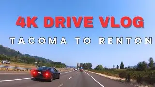 4K Driving Tour | Tacoma to Renton on Scenic Washington Highways | Trek Wanders | New Vlog 2024