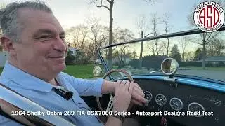 1964 AC Shelby Cobra 289 FIA CSX7000 Series — дорожный тест Autosport Designs