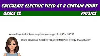 Calculate Electric Field at a Certain Point (Grade 12 Physics)