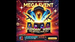CaseHug Mega Event 💥 &ndash; Legendary Wins Are Waiting for You! - CASEHUG PROMO CODE 2024