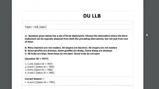 DU LLB Answer Key