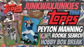 Topps 1998 Football Hobby Box Break Peyton Manning Randy Moss Rookie card search