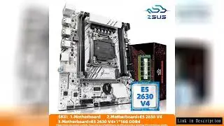 ZSUS X99-White Motherboard Set Kit With Intel LGA2011-3 Xeon E5 2630 V4 CPU DDR4 16GB (1*16GB) 2133M
