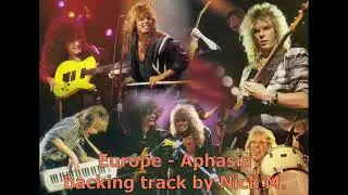 Europe - Aphasia (Live ver.) guitar backing track by Nick M