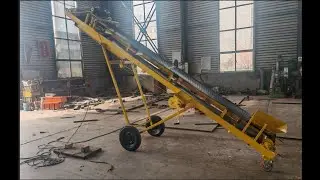 how to install one mobile and height Adjustable belt conveyor?
