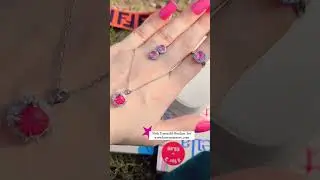 Pink Emerald Zircon Pendant Set - Havenon Store