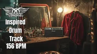 Aerosmith Style Drum Backing Track | 156 BPM | Classic Rock Groove