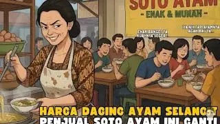 AZAB PENJUAL SOTO AYAM CURANG GANTI DAGING AYAM PAKAI DAGING TIREN !! ANIMASI AZAB😱
