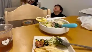 【4歳2ヶ月】小競り合いとクリームスープパスタ 【4 years 2 months】Scuffles and Creamy Soup Pasta