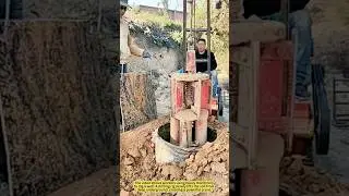 Amazing Well Digging Scene: Hard Work in Action!