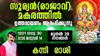 സൂര്യൻ(രാജാവ്)മകരത്തിൽ - കന്നി രാശി#astrology #horoscope #predictions #malayalam #hinduastrology