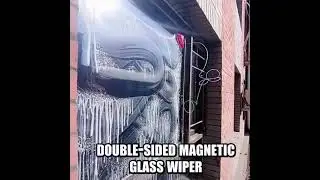 Double-sided magnetic glass wiper